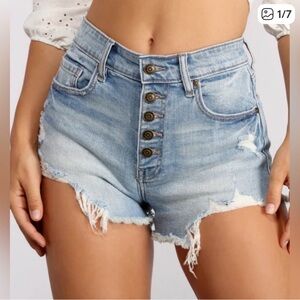 Eunina LULU HIGH RISE CUT-Off SHORTIE Shorts size Women’s Large